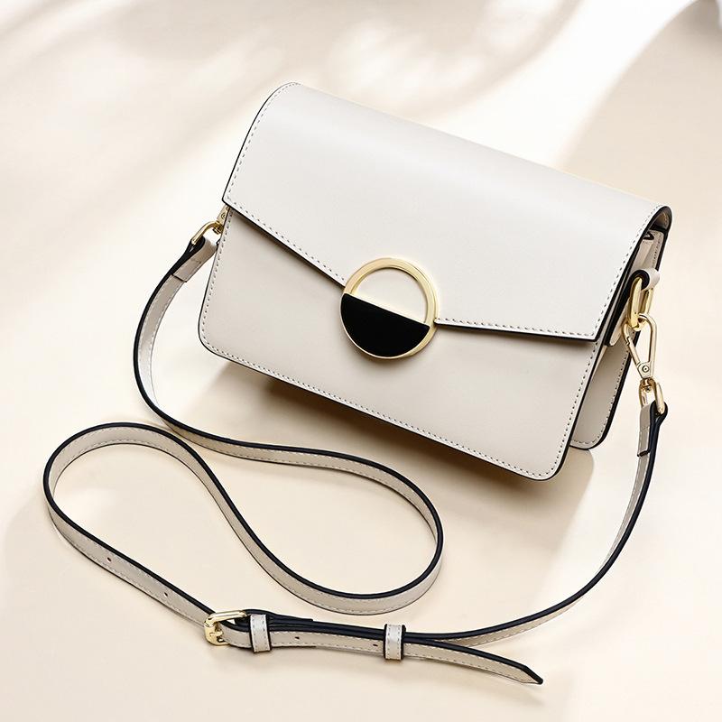 Новая осенне-зимняя сумка через плечо из натуральной кожи для женщин, универсальная маленькая квадратная сумка, популярная фактурная сумка через плечо