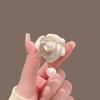 Fashionable Retro Pearl Inlaid Camellia Brooch, Suit Brooch