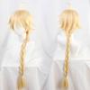 High Quality Traveler Cosplay Aether Lumine Cosplay Wig Blond Golden Heat Resistant Synthetic Hair Anime Cosplay Wigs + Wig Cap
