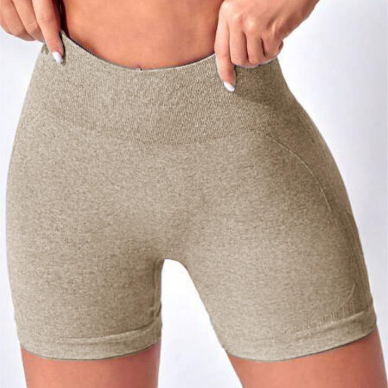 Шорты для йоги с высокой талией и контролем живота - Эластичные, быстросохнущие, бесшовные фитнес-брюки для европейских и американских спортивных тренировок