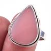 Natural Pink Opal Gemstone Handmade 925 Solid Sterling Silver Ring Size 9.5 U3N14