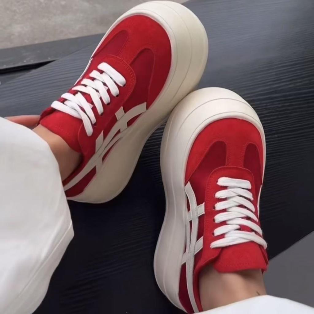 7Cm Thick-soled Muffin Casual Shoes Women's 2025 Spring and Summer New German Training Shoes Versatile Comfortable Height-increasing Sports Shoes