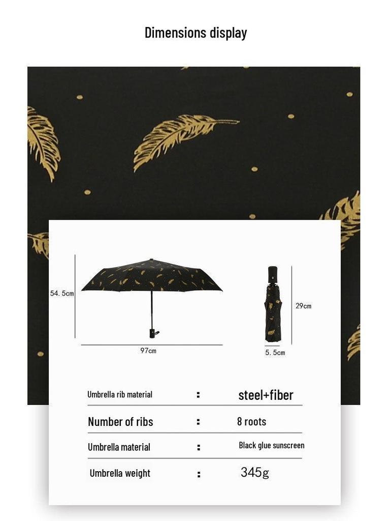 **Компактный складной зонт от солнца и дождя с УФ-защитой**
