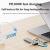 Универсальная док-станция USB-C 9-в-1 с кнопкой отключения экрана, USB-хаб Type-C на HDMI 4K60Hz/USB 3.0 5 Гбит/с, быстрая зарядка PD 100 Вт для MacBook