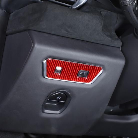 Red Carbon fiber Door Tailgate Switch Button Cover Trim For Lotus EMIRA -25
