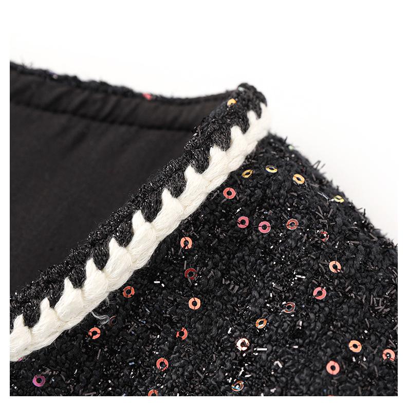 Winter Celebrity Sequin Tweed Dress for Women