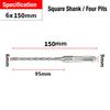 1Pcs Square Shank SDS Plus Masonry Drill Bit Electric Hammer Drill Bit  For Rotary Hammer Drilling