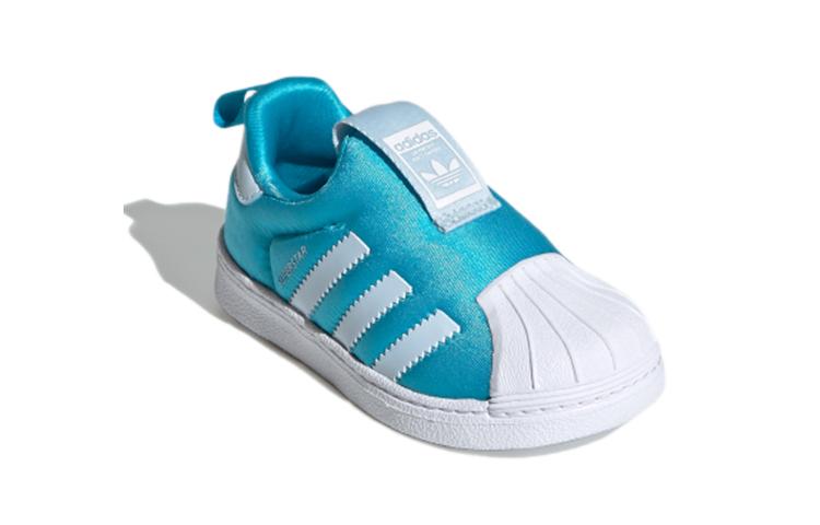 adidas Оригинальные SUPERSTAR 360 Удобные Дышащие Низкие Скейтбордические Кроссовки Синие Для Младенцев И Малышей FV7227