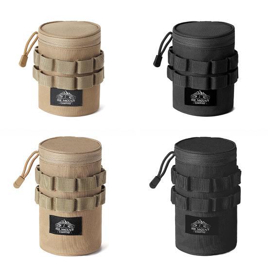 Наружный держатель для бутылки с водой из ткани Оксфорд 600D, ручка с застежкой-пряжкой, держатель для чашки с водой, несколько подвесных отверстий, термозащитный рукав для бутылки с водой