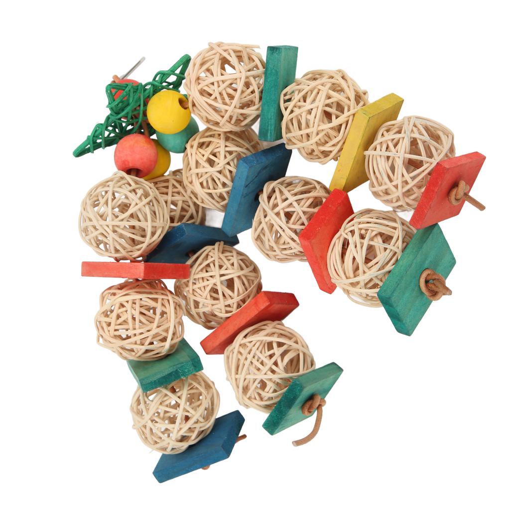 Parrot Chewing Toy Colorful Toxic Free Hanging Bird Climbing Bite Toy for Budgies Parakeet