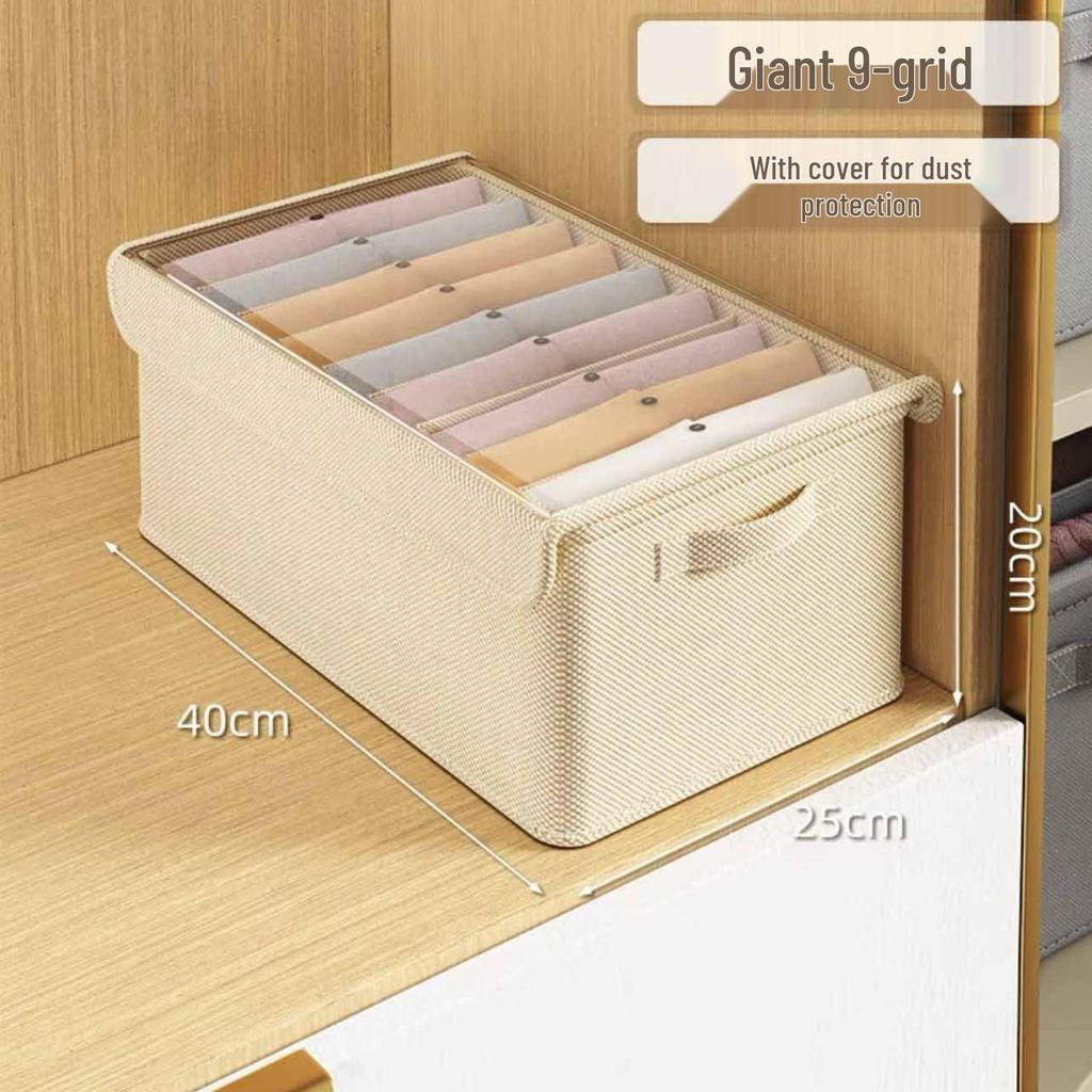 Тканевый органайзер для одежды из полипропиленовой доски с разделителями - Коробка для хранения в шкафу для брюк