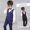 Little Boys Outfits Two-Piece Set Kids Vertical Stripes Waistcoat + Suit Pants 2 Colors 1-11 Years