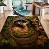 Golden Antlered Deer Office Rug Chair Mat, Entryway Carpet, Suitable for Front Door, Bedroom, Living Room, Desk, Holiday Gift