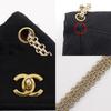CHANEL ChainShoulder Shoulder Bag Matelasse black cotton Women Used
