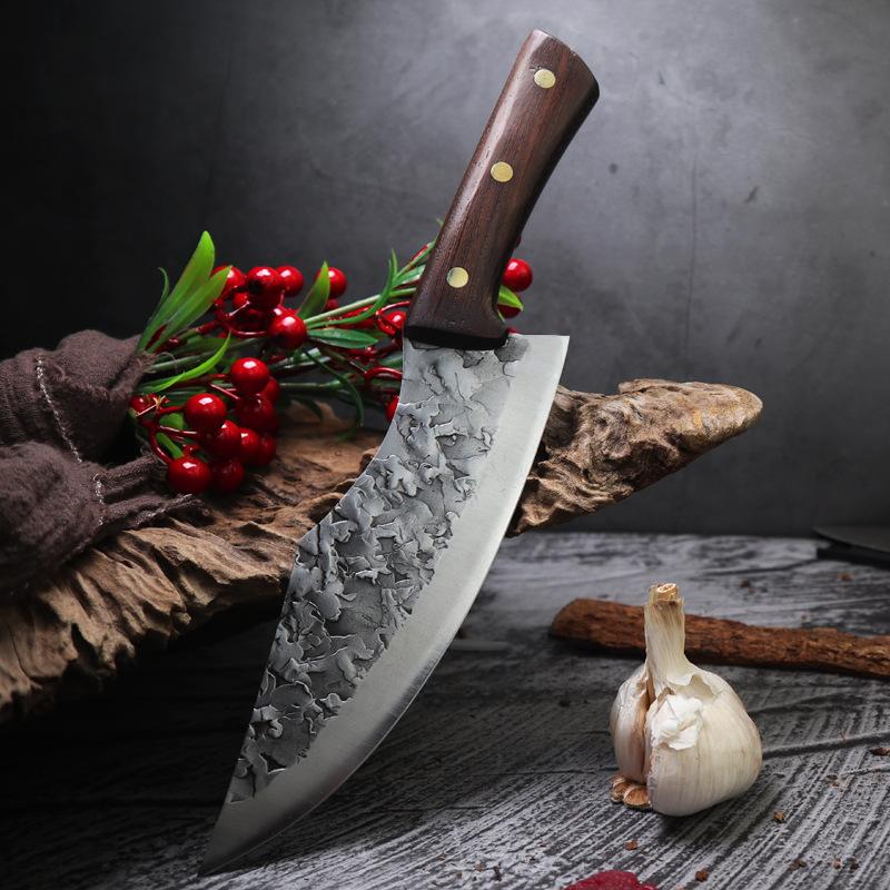 2022 New Forging Slaughter Skinning Knife Butchering Pig Cattle Sheep Fish Knife Pork Stall Deboning Meat Manganese Steel Kitchen Knife