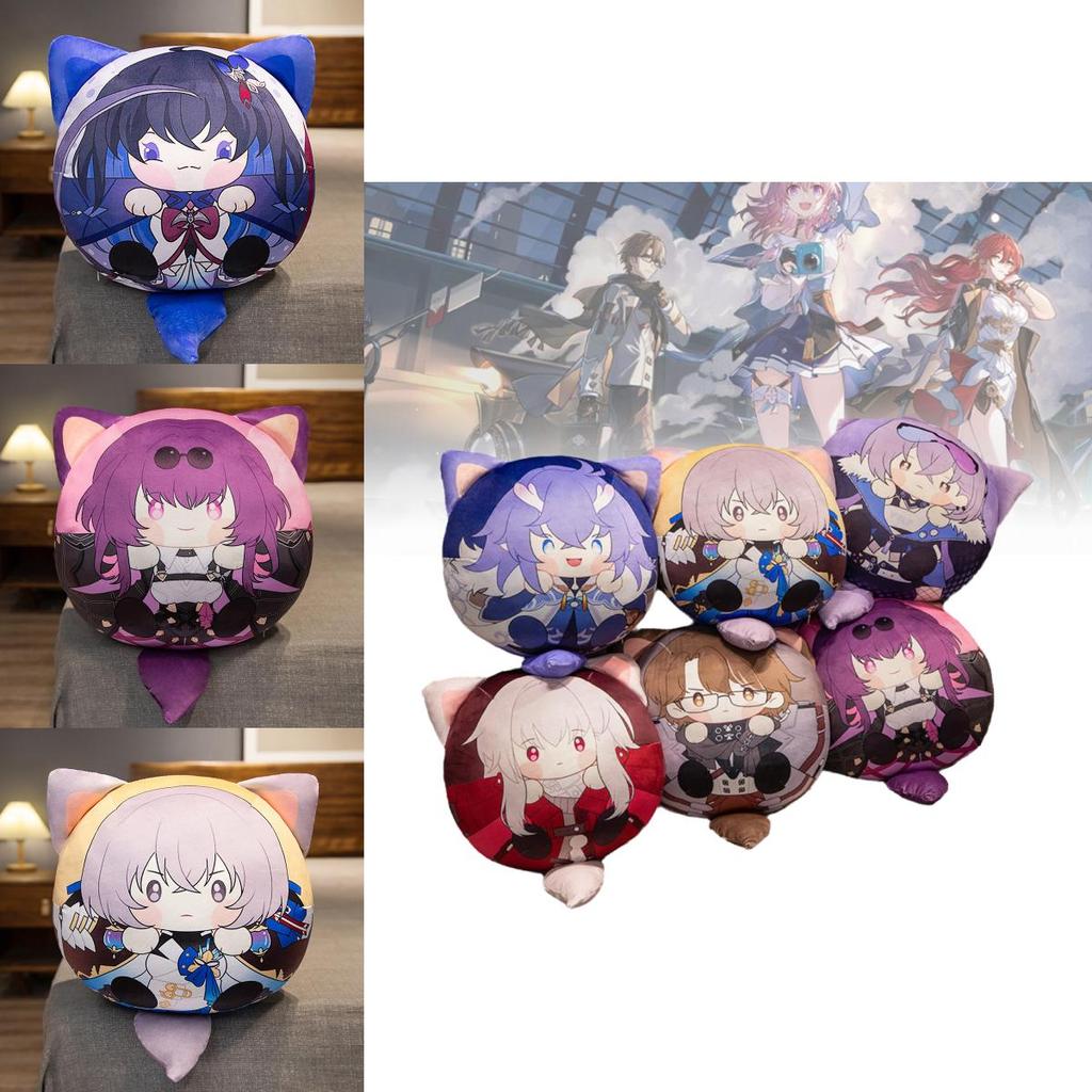 Adorable Anime Character Plush Pillow Keychain Set With Soft Pp Cotton Filling And Short Plush Material