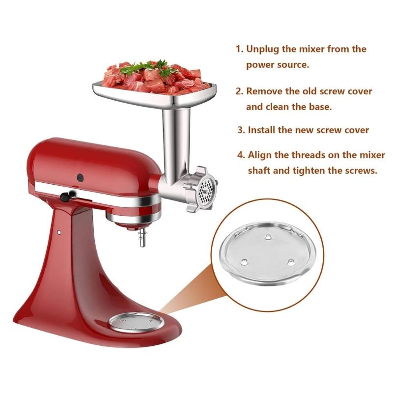 1/2Pcs Replacement Screw Cap Base Plate W10191926 Clamping Plate for Mixer Bowls Accessories Easy to Installation