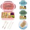 Bento Box Adult Lunch Box, контейнеры для взрослых мужчин и женщин с 4 отделениями, контейнер для еды Lunchable Back To School