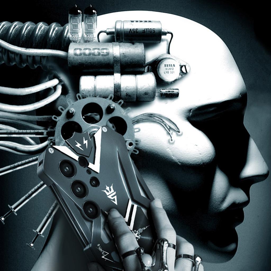 For Samsung Galaxy S22 Ultra 5G Metal Back Cover Aluminum Alloy Drop-proof Phone Case