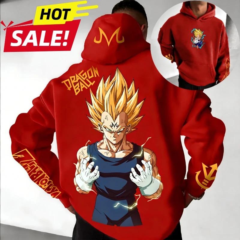 Dragon Ball Веджета Саян Харадзюку Уличная одежда Мужская Винтажная Толстовка с капюшоном Зимняя Женская Оверсайз Худи с капюшоном Лонгслив Y2k