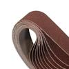 10pcs Alumina Abrasive Sanding Belts 80 Grit Aluminum Oxide Sanding Belts  Metal Grinding