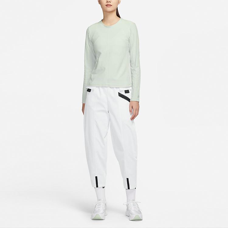 Nike Женская спортивная футболка Dri FIT Цвет: Пемзово-серый Зеленый DM6165-034