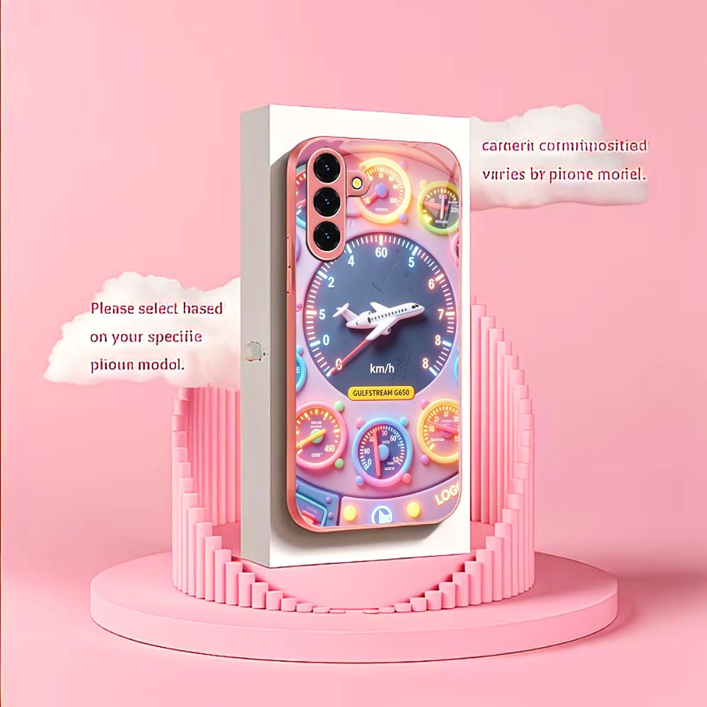 Милый Чехол для телефона с изображением самолета и приборов s26 ultra case s25 ultra case стекло для Samsung Galaxy S26 S25 S24 S23 S22 FE Ultra Plus