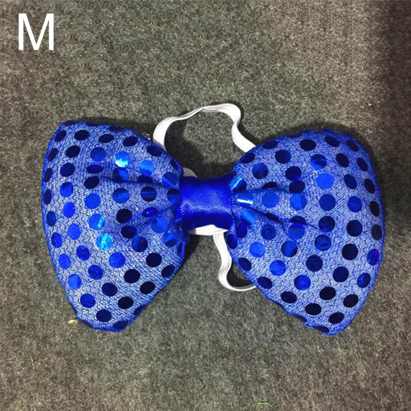 LED Colorful Glitter Sequin Tie Unisex Bow Tie For Bar Night Party Tie Props Tie Wedding Birthday Gift Clothing Accessories JoomZL