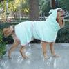 Coral fleece dog absorbent bathrobe winter warm golden retriever large dog pet clothes belly protection