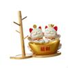 Lucky Cat Storage Tray Cute Figurines Home Decor Birthday Gift Decorative Entrance Ornament Key