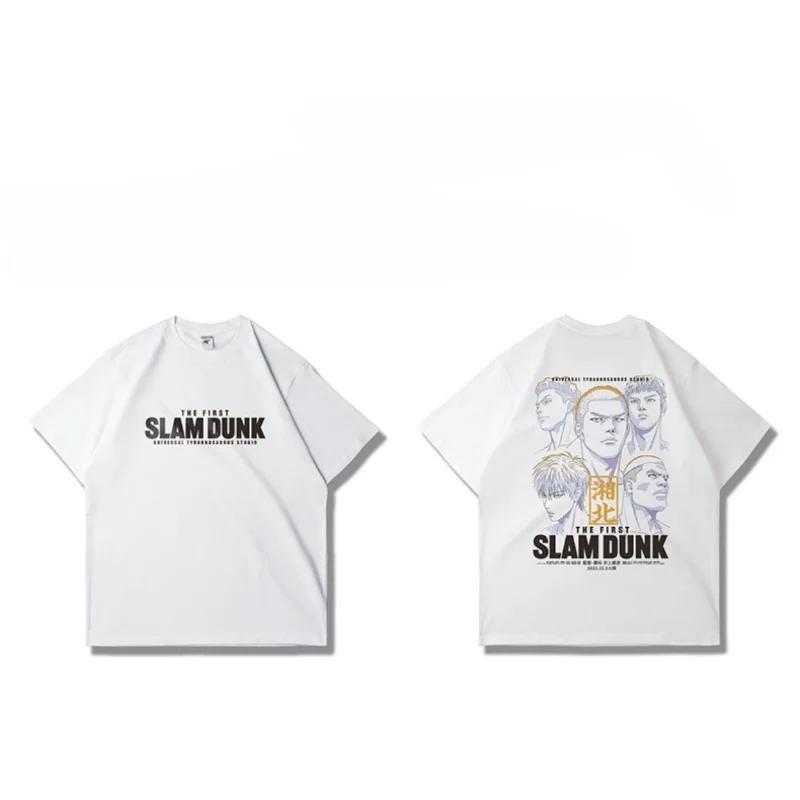 Японское аниме Slam Dunk Master Большой фильм Блокбастер Футболка с коротким рукавом Летняя свободная 100% хлопок Сакура Икебана