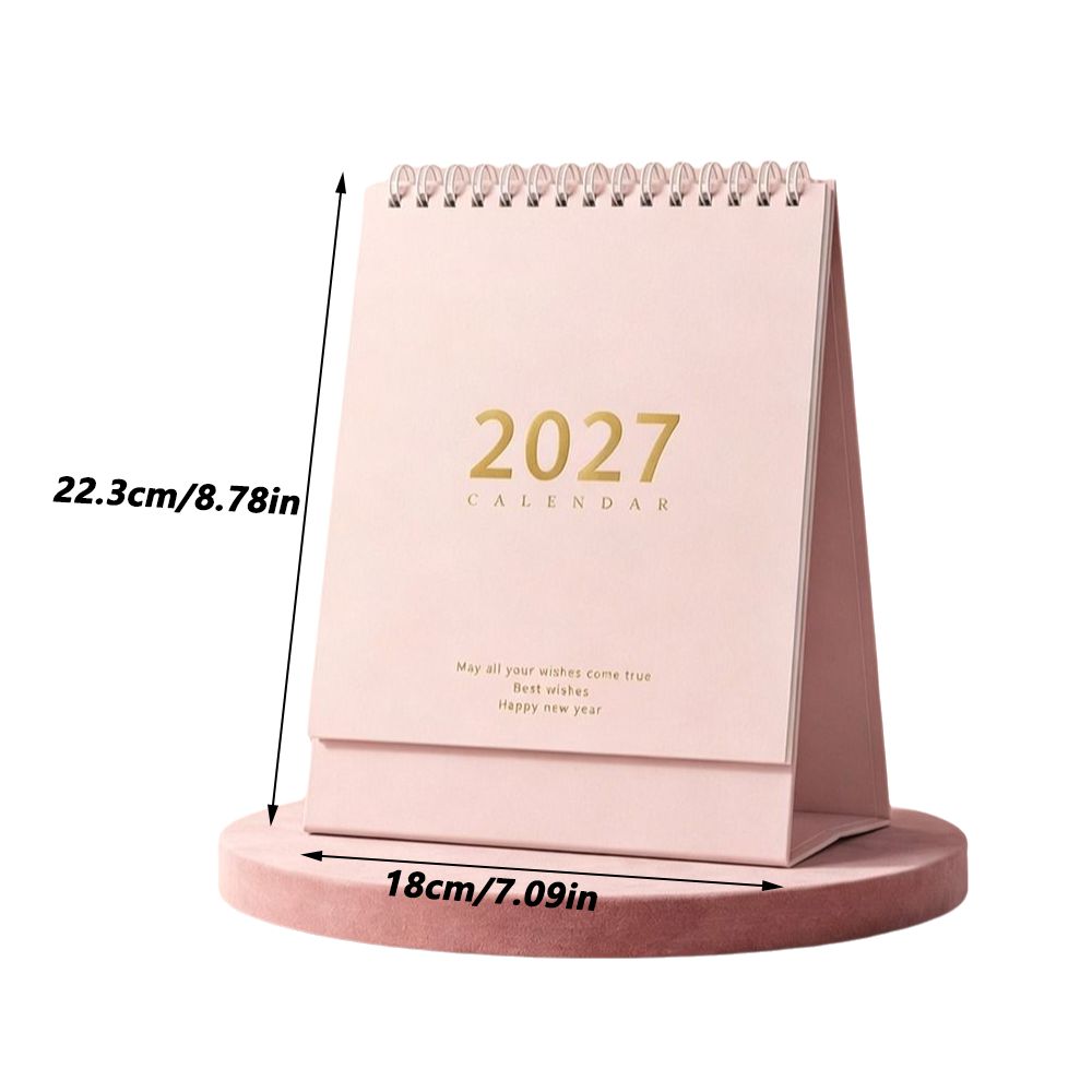 Morandi Color Standing Table Calendar Decorative Display Academic Planner Office Supply
