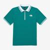 [Официальный North Face] Nt7pq37c Женская футболка-поло с коротким рукавом и молнией Ice Field, размер S