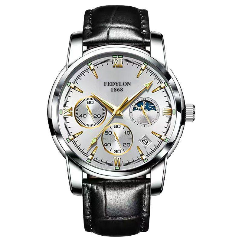 Мужские часы высокого класса полностью автоматические немеханические часы бренд стальной ремень бизнес водонепроницаемые кварцевые мужские