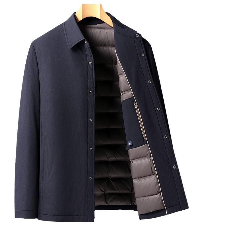 Mens Duck Down Jacket Slim Fit Warm Winter Coat Business Casual Lightweight Puffer