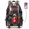 ONE PIECE Luffy School Bag Animation Peripheral Large Capacity Lightweight Backpack Junior High School Backpack Travel Bag