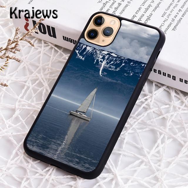 Krajews парусник лодка красочный чехол для телефона чехол для iPhone 14 5 SE 6s 7 8 plus X XR XS 11 12 13 pro max Samsung S21 S22ultra