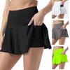 Однотонные спортивные юбки-шорты с карманом для телефона, тенниса, гольфа, йоги, активного отдыха