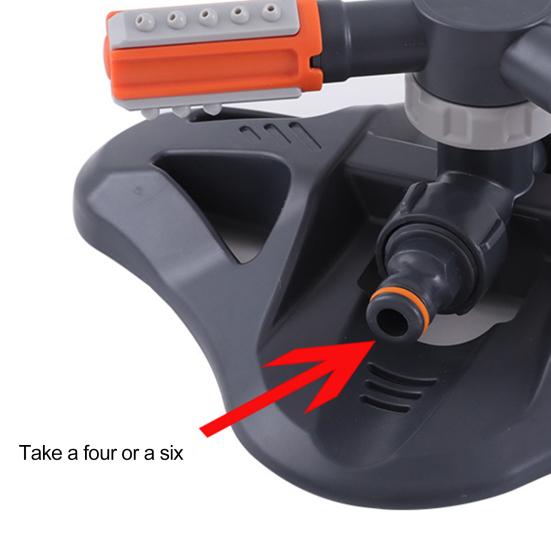 Спринклер с 3 рычагами, вращающимися на 360 градусов. Настраиваемая зона распыления. Универсальная простая установка. Крепление для садового спринклера для воды.