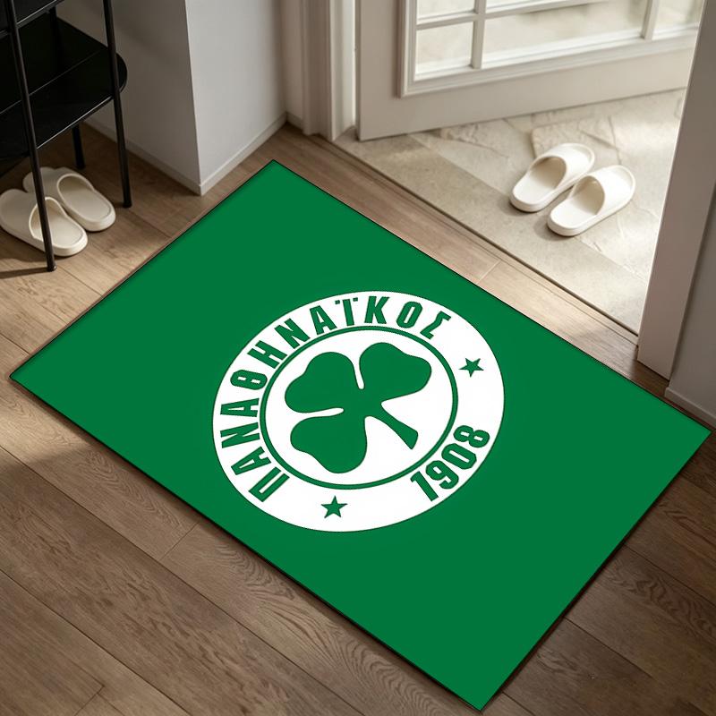 Panathinaikos FC A rug suitable for office chair areas living rooms and computer desks perfect for home offices and an ideal holiday gift