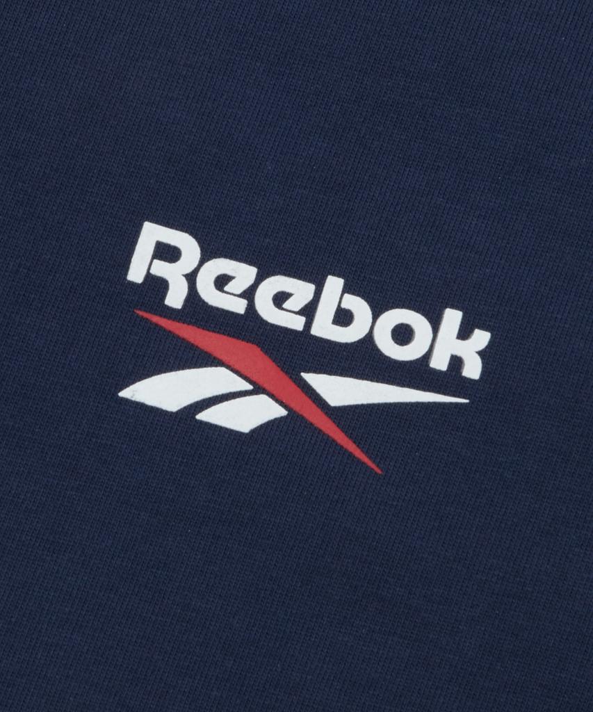 Reebok Оверсайз футболка с коротким рукавом и множеством логотипов - Темно-синяя