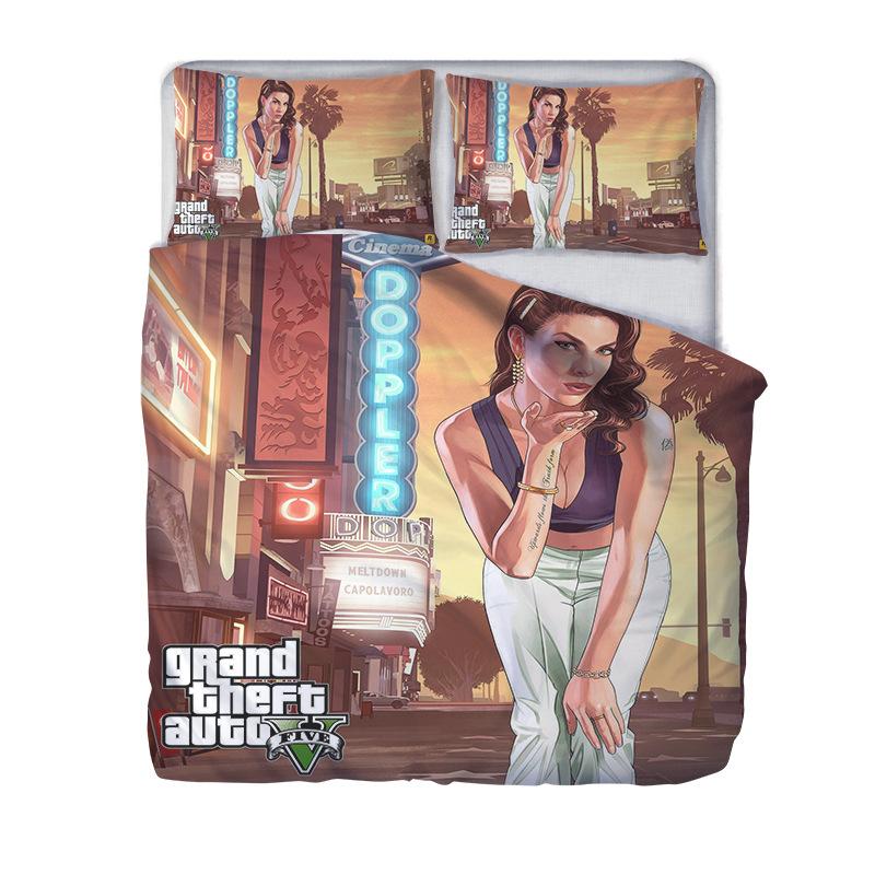 Горячий комплект постельного белья Grand Theft Auto 3d с изображением популярных игр, пододеяльники, наволочки, постельное белье Twin Queen King Size