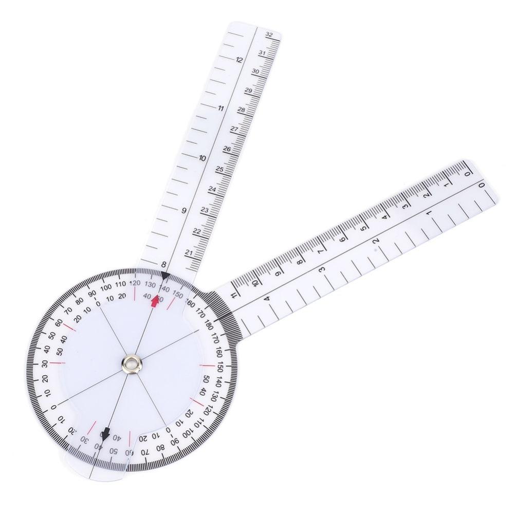 3pcs White Healthcare Goniometer 8inch 3-Piece Goniometer Kit Goniometer Set Physical Recuperation