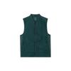 Solid Color Logo Zip Cotton Vest Men Tops Deep-Jungle FB7554-328