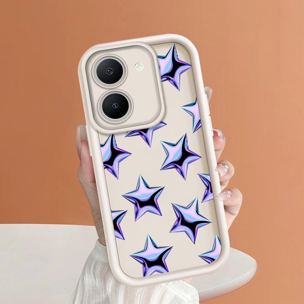 Мягкие силиконовые квадратные лестницы с мультяшным узором, полное покрытие, защита камеры, противоударный чехол для iPhone Infinix Tecno Vivo