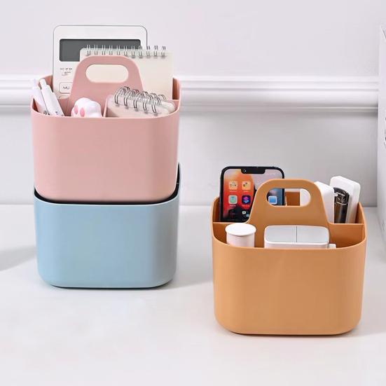 Yousheng Stackable Desk Organizer Storage Box with Handle Large Capacity Multiple Compartments Pencil Holder Caddy Organizer