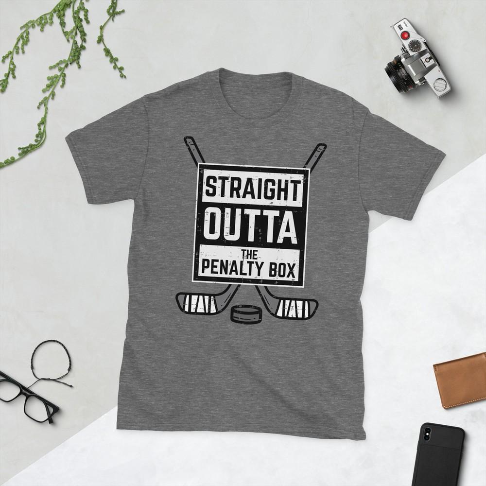 Ice Hockey Straight Outta Penalty Box Funny Unisex Boys Kids Tshirt