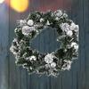Гирлянда-венок, привлекательная, широкое применение, 3 размера, снежная щетина, сосновая шишка, круглая гирлянда, декор для сада