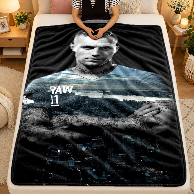 Flannel BlanketKontra K Warm Soft Throw Blanket for Indoor Sofa Bed Living Room Use