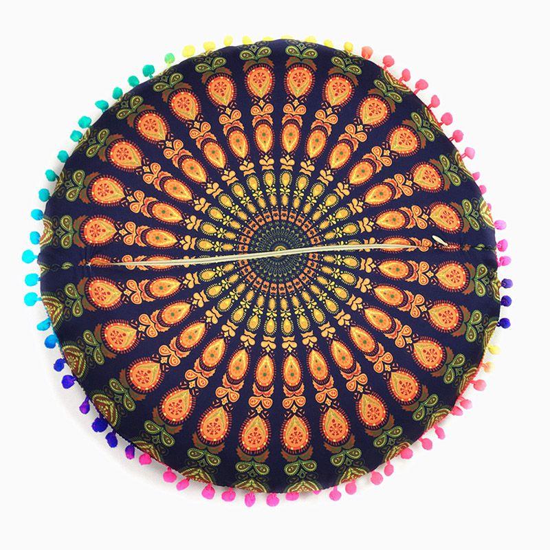 Premium Quality Mandala Round Cushion Cover For A Timeless Bohemian Look
